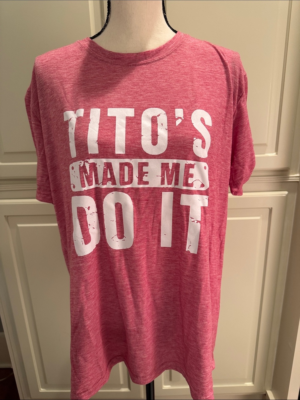 Tito's Made Me Do It Pink Kids T-Shirt